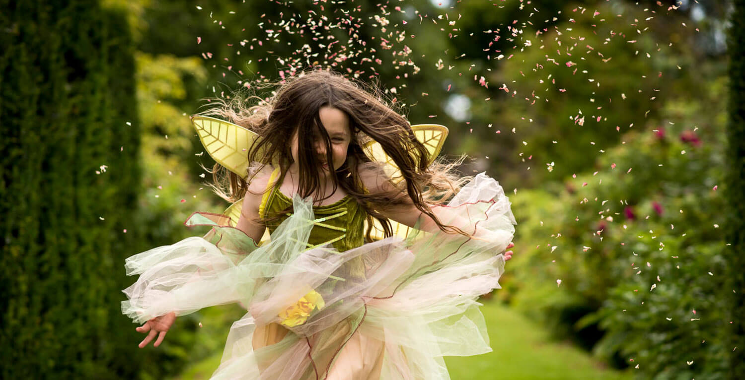 PR photograph of girl dressed as a fairy